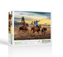 PLUS1PUZZLE CASSE-TÊTE 1001 PIÈCES - PRISE DU VEAU AU LASSO #P1P13812